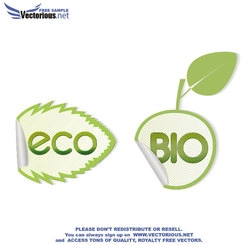 ECOLOGY GREEN VECTOR STICKERS.eps