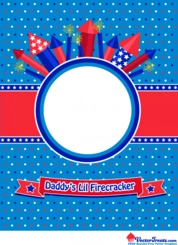 گرافیک وکتور 4 جولای رایگان برای به نمایش گذاشتن Daddy’s Lil Firecracker