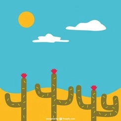 منظره وکتور بیابان