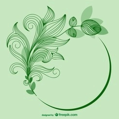 الگوی گل وکتور سبز