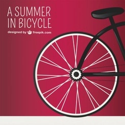 طرح دوچرخه تصویر برداری تابستانی