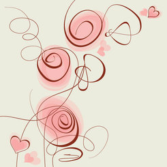 وکتور پس زمینه نقاشی شده با دست گلدار-1
