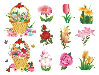 سری گل وکتور مواد سری گل