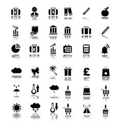 Concise Black Icon Vector Material Concise