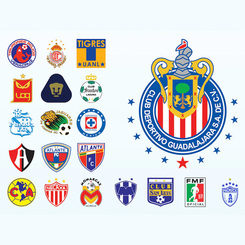 مجموعه وکتور 20 نشان فوتبال مکزیکی