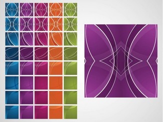 کاشی های رنگارنگ یک مجموعه وکتور الگو ایجاد می کنند