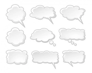 عناصر وکتور ابرهای گفتار گفتگو