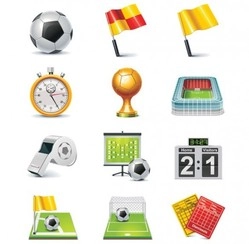 نمادهای وکتور Pixel Perfect Football Soccer