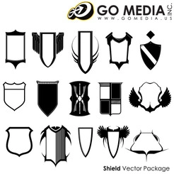 گرافیک وکتور تولید رسانه Go - Shield