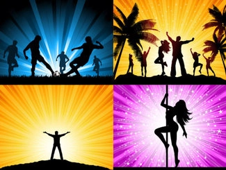 کاراکتر گرافیکی وکتور Silhouettes زیبا