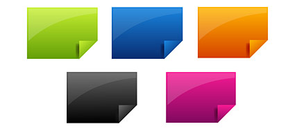 Web 2.0 Style Vector Icons Of Paper Material CORNER