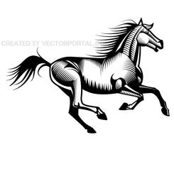 RUNNING HORSE VECTOR CLIP ART.eps