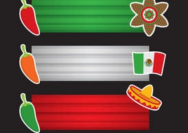 بسته وکتور بنرهای Cinco de Mayo