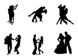 وکتور رایگان زوج های رقصنده