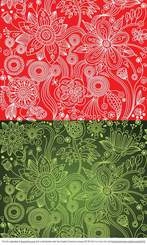 الگوهای وکتور پیزلی گل سبز و قرمز