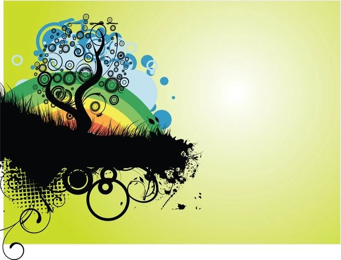 طرح وکتور انتزاعی طبیعت Adobe Illustrator EPS