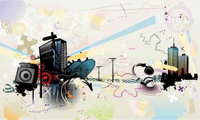 The Trend Of Music Illustration Vector Material 3