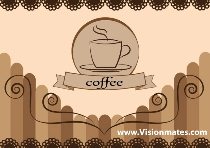 وکتور کارت فنجان قهوه