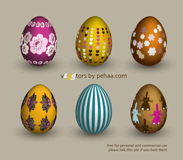 وکتور رایگان تخم مرغ عید پاک
