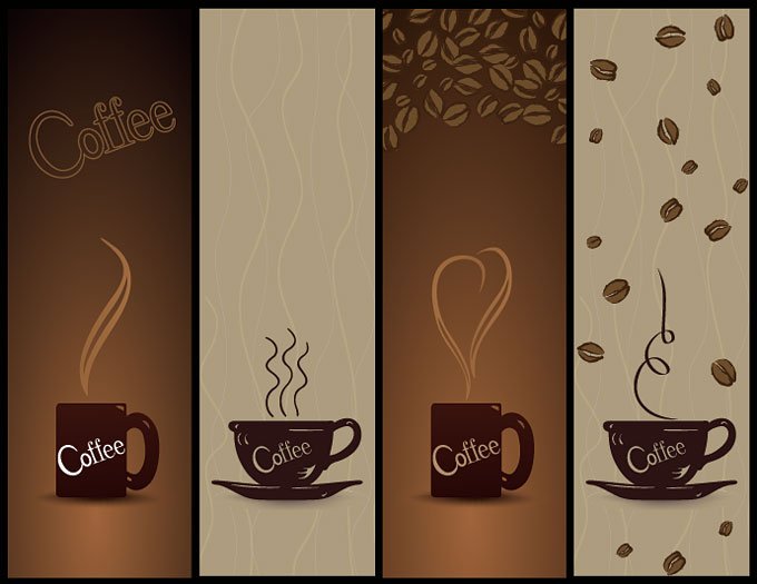 بنر قهوه بخارپز برای قهوه خانه یا کافه