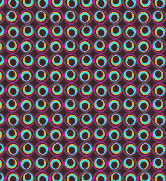 الگوی وکتور دایره بدون درز انتزاعی رنگارنگ