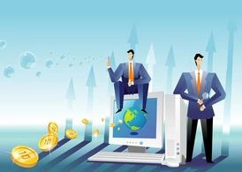 کارتون وکتور مرد تجاری