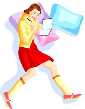 وکتور دختر در حالت دراز کشیدن 4