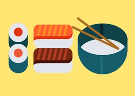 بسته وکتور غذای ژاپنی