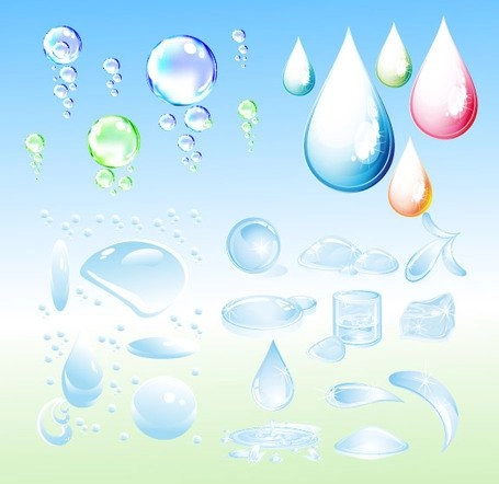 وکتور آب قطره قطره آب مواد تاول