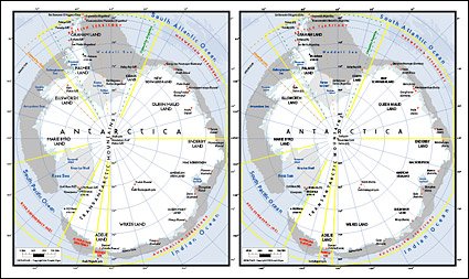 نقشه برداری از مواد نفیس جهان - نقشه قطب جنوب