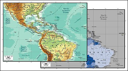 نقشه برداری از مواد نفیس جهان - آمریکای مرکزی
