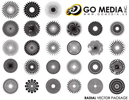 Go Media Vector Material Chupin - یک الگوی دایره ای