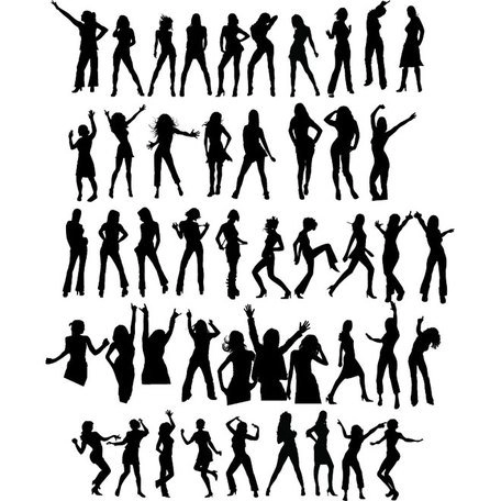 مجموعه وکتور SILHOUETTES رقصنده.eps