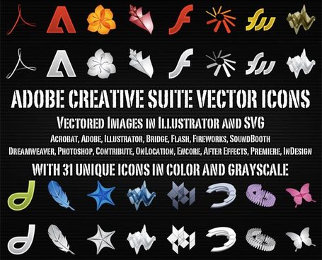 Adobe Creative Suite Icons Vector Free