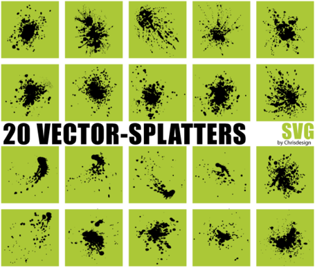 وکتور Splatters SVG رایگان