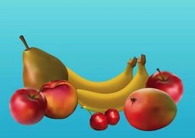 میوه های واقعی وکتور