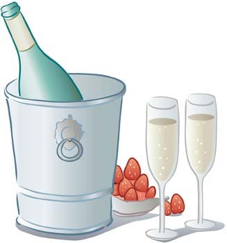 وکتور شامپاین برای جشن 8