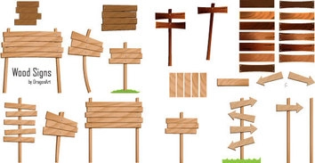 وکتور رایگان تابلوهای چوبی انواع مختلف