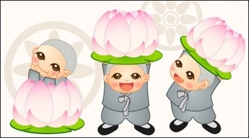 وکتور نیلوفر آبی و تازه کار