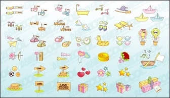 آیکون زیبا وکتور کالاهای مواد-2