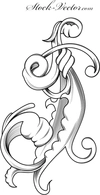 وکتور گل حکاکی شده رایگان