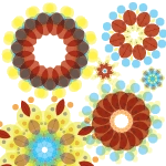 گل در رنگ وکتور رایگان