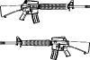 تصویر وکتور تفنگ M 16