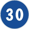 علامت وکتور جاده حداقل سرعت 30