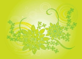 وکتور گیاهان سبز