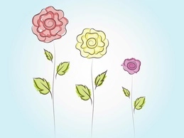 گل های ناز وکتور