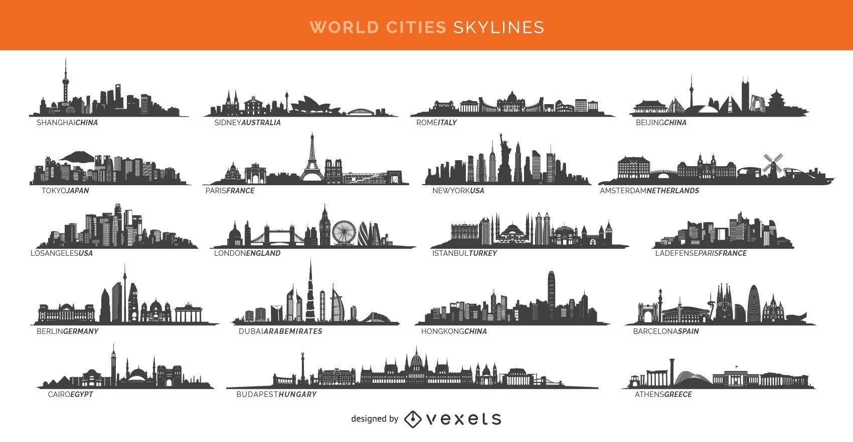 خطوط افق شهرهای معروف - نقاط دیدنی