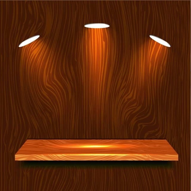 قفسه چوبی با چراغ